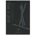 Clairefontaine Zeichenblock GraF It, Schwarz, 21 cm x 29,7 cm, DIN A4, 90 g/m²