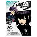 Clairefontaine Manga Illustration Zeichenblock, 250 g/m², 20 Blatt, DIN A5