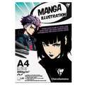 Clairefontaine Manga Illustration Zeichenblock, 250 g/m², 20 Blatt, DIN A4