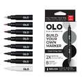 OLO™ Pinselmarker, 8er-Sets, Set, Cool Grey