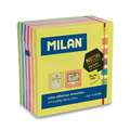 MILAN® Haftnotizen, Neonfarben, 400 Blatt, 76 mm x 76 mm