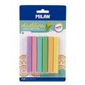 MILAN® plastilina Modelliersticks Set, 6 x 11 g, Set, Pastellfarben