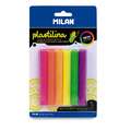 MILAN® plastilina Modelliersticks Set, 6 x 11 g, Set, Neonfarben