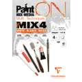 Clairefontaine Paint ON Mix Media MIX4 Block, 12 Blatt, 14,8 cm x 21 cm, DIN A5, Block (1-seitig geleimt), 250 g/m²