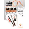 Clairefontaine Paint ON Mix Media MIX4 Block, 12 Blatt, 29,7 cm x 42 cm, DIN A3, Block (1-seitig geleimt), 250 g/m²