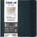 CANSON® Saunders Waterford® ART BOOK, Hardcover-Aquarellbuch, 300 g/m², 20 cm x 20 cm, 300 g/m², Skizzenbuch, Quadratisch