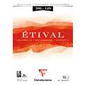 Clairefontaine Aquarellpapier ETIVAL, 300 g/m², 10 Blatt, 14,8 cm x 21 cm, DIN A5, Block (1-seitig geleimt)