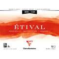Clairefontaine Aquarellpapier ETIVAL, 300 g/m², 10 Blatt, 18 cm x 24 cm, Block (4-seitig geleimt)