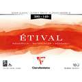 Clairefontaine Aquarellpapier ETIVAL, 300 g/m², 10 Blatt, 30 cm x 40 cm, Block (4-seitig geleimt)