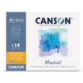 CANSON® Montval® Aquarellkarton, 200 g/m² Feinkorn, 32 cm x 41 cm, 200 g/m², fein, Block mit 40 Blatt, an der langen Seite geleimt