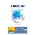 CANSON® Montval® Aquarellkarton, 300 g/qm Feinkorn, 16 cm x 28,4 cm, 300 g/m², fein, Block mit 12 Blatt, an der kurzen Seite geleimt