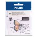 MILAN® Haftnotizen, Transparent (Kunststoff), 50 Blatt, 76 mm x 76 mm