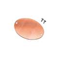 ABIG Kupferrohling-Platte, Türschild oval, 63 mm x 45 mm, 1 Stück, mit zwei Schraublöchern