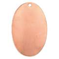 ABIG Kupferrohling Hänger, Oval: 43 mm x 28 mm
