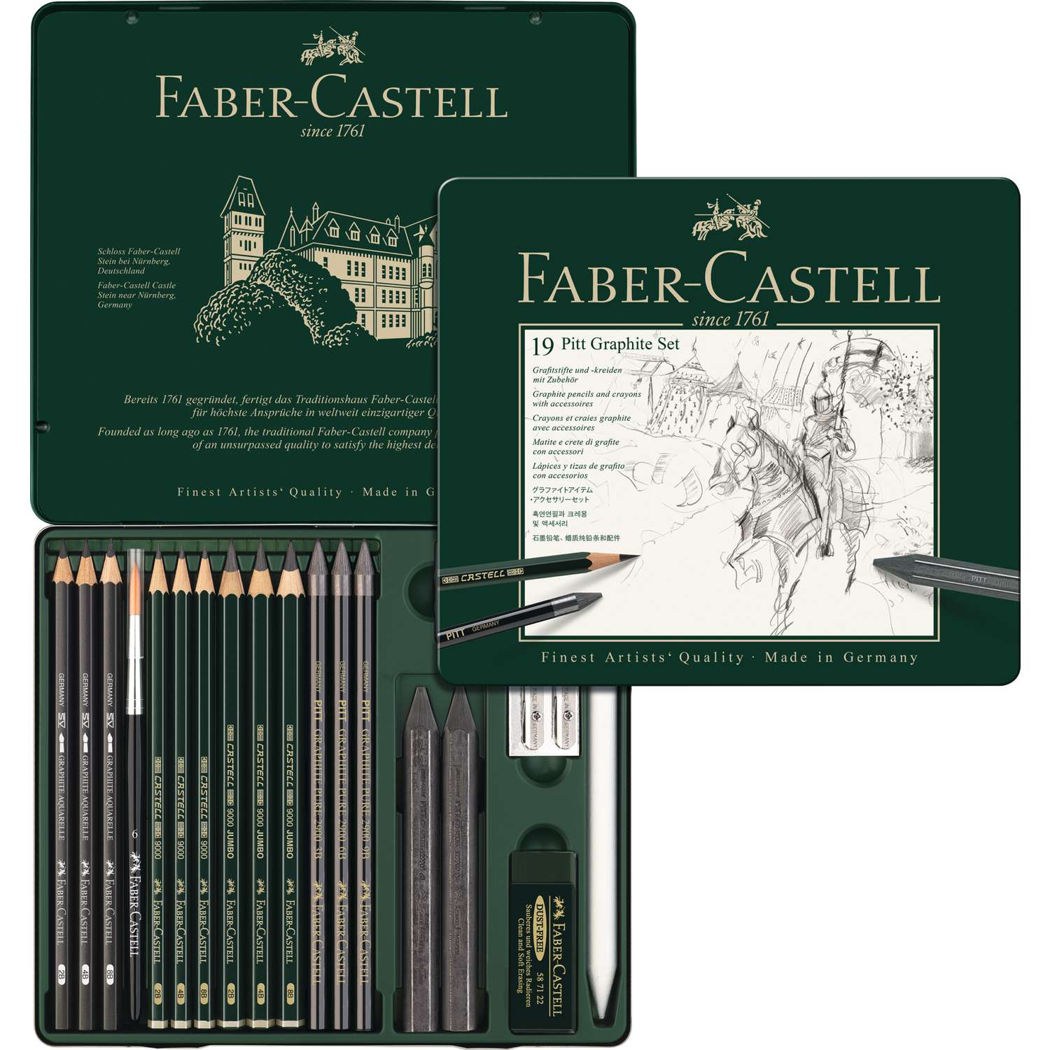 Dose Von 26 112974 Faber-Castell Faber-Castell Graphit Set Pitt 16 Verschiedene Härte Range 