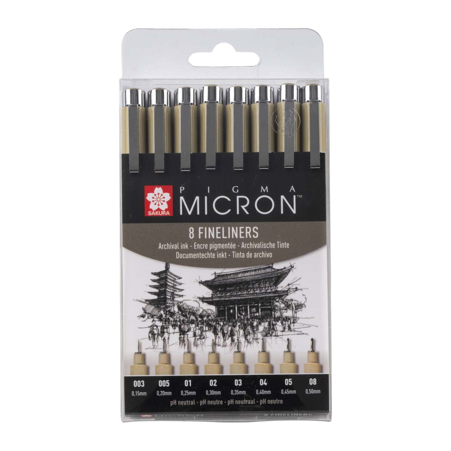 SAKURA® PIGMA MICRON™ Fineliner-Sets, schwarz