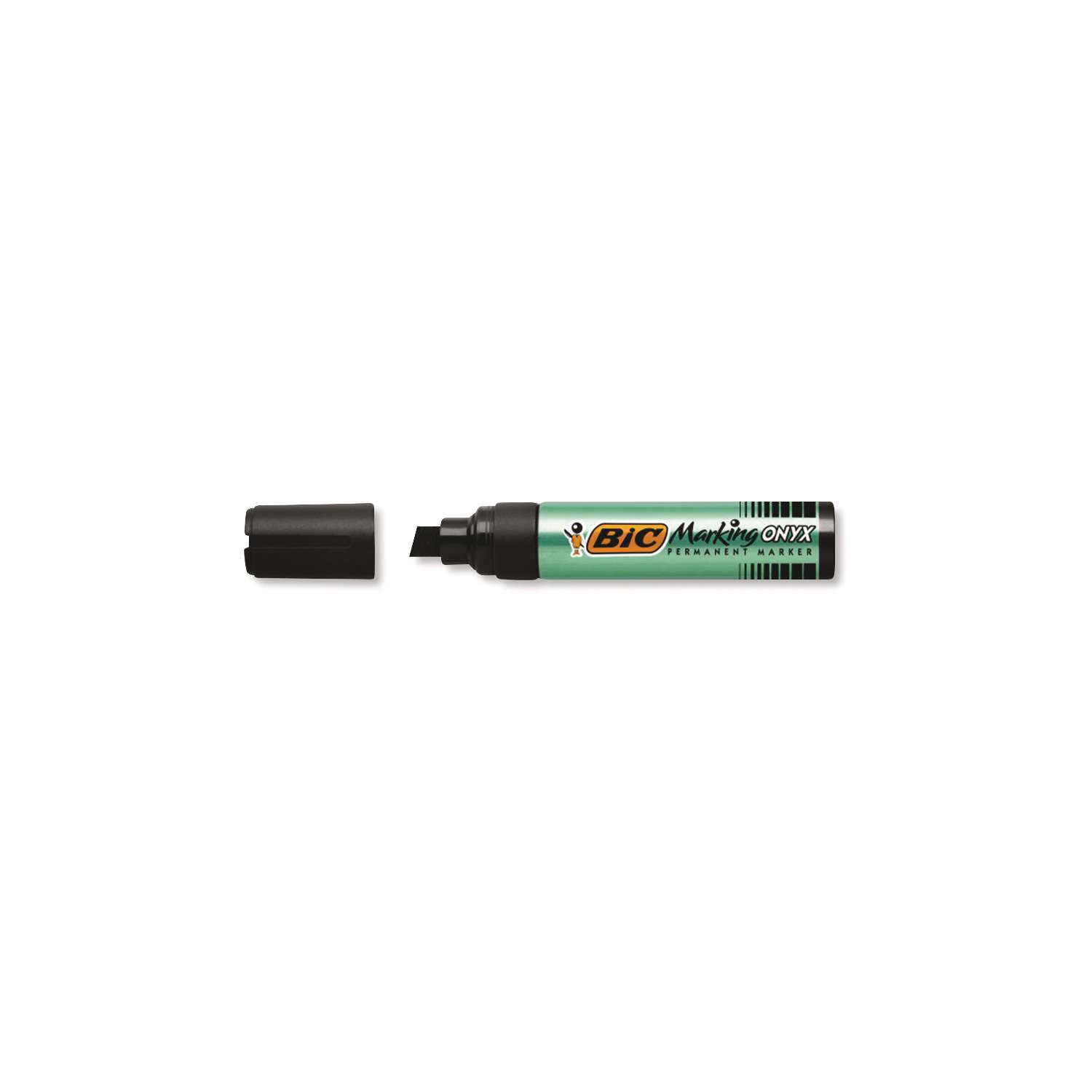 BIC Permanent-Marker Marking Onyx 1482 – Rundspitze, Schwarz, Wasserfest & Lichtbeständig, Für Viele Oberflächen