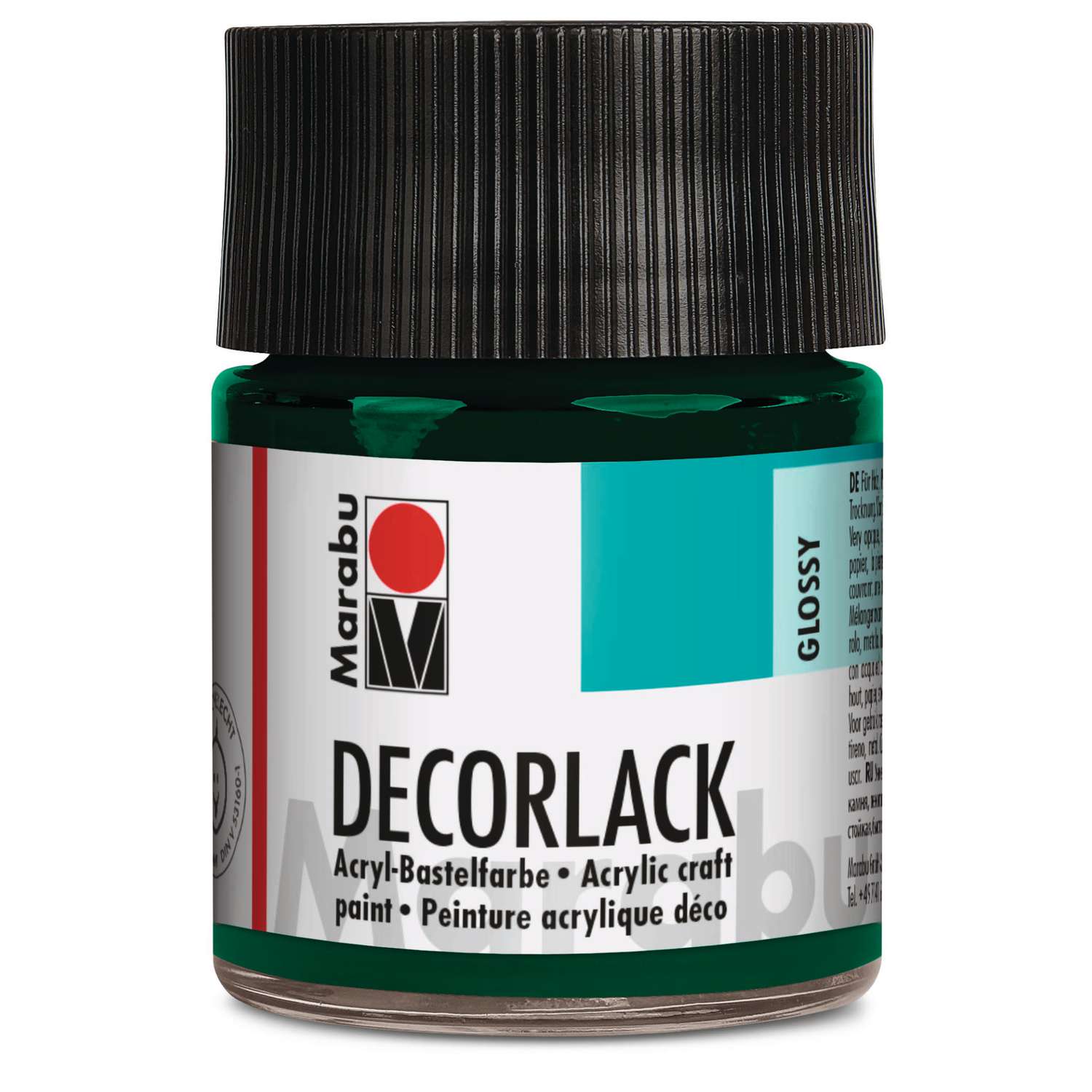 Marabu Decorlack Acryl Metallic-Silber 782 – 50 Ml, Hochglänzender Acryllack, Wetterfest, Für Viele Oberflächen