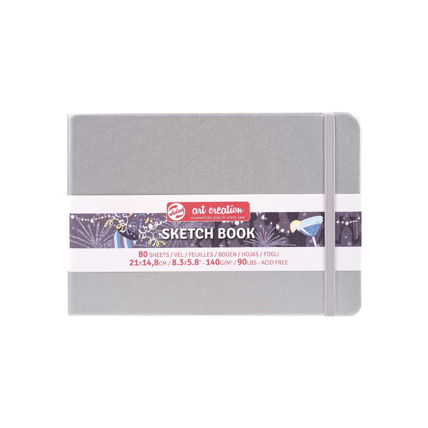 Carnet De Croquis Talens Art Creation - 80 Pages - 13x21cm - Papier 140g - Couleur Corail - Idéal Dessin
