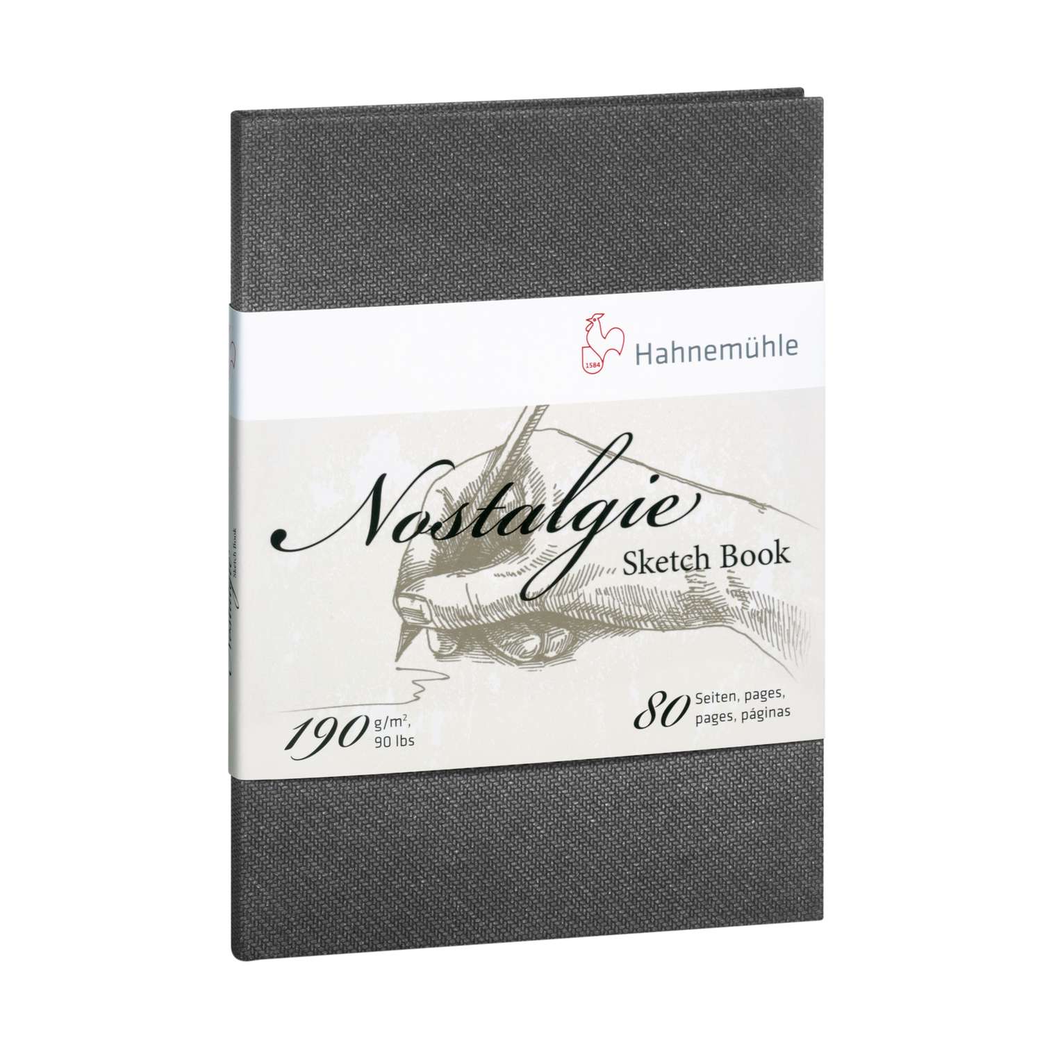 Hahnemühle Skizzenbuch Deko – DIN A5, 140g/m², 62 Blatt, Schwarzer Einband
