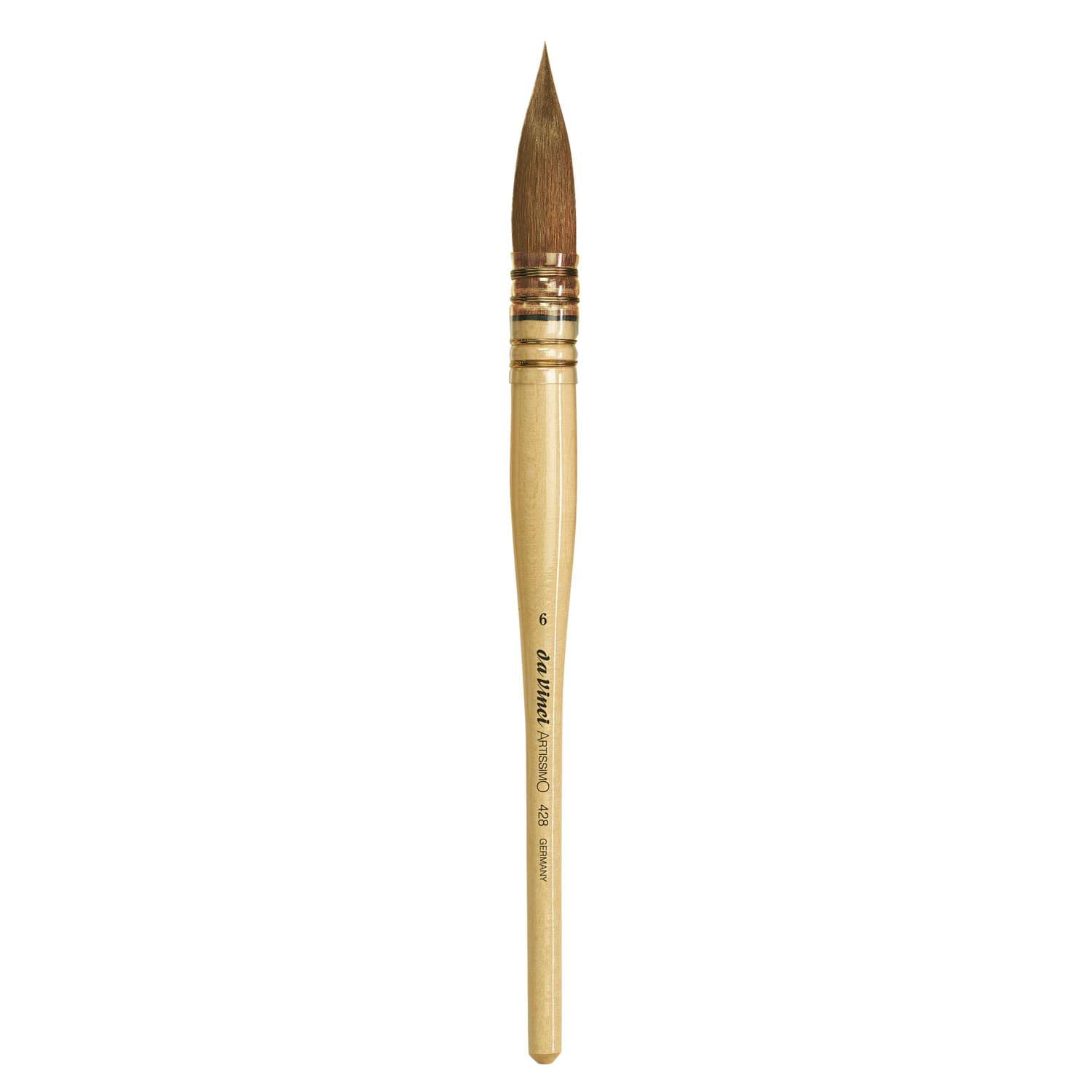 Pinceau Aquarelle Da Vinci Artissimo Kolinsky Rouge Sable Plume Taille 3/0 - Manche Court Qualité Maître