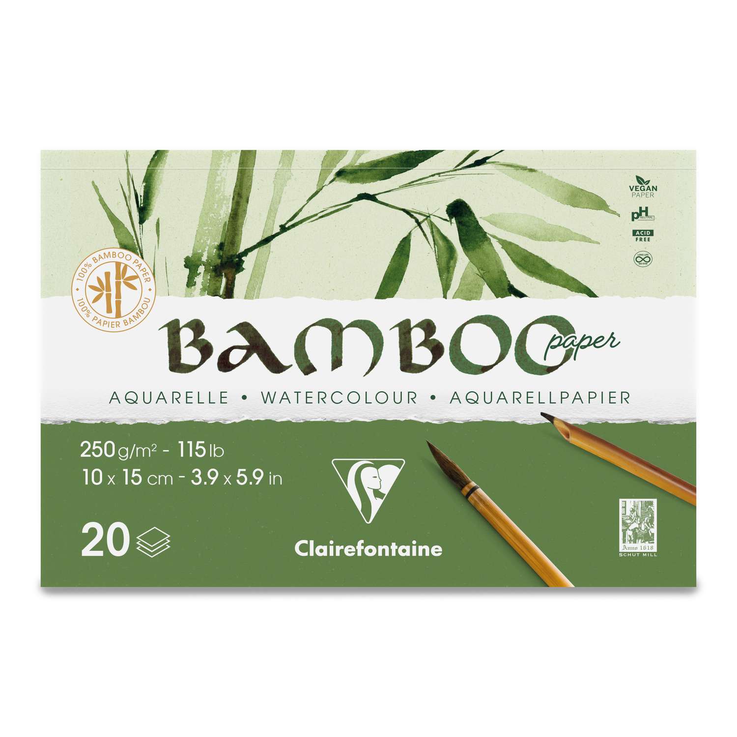 Canson Guarro Acuarela Aquarellblock – 1-seitig Geleimt, Feinkörnig, 240 G/m², 20 Blatt, 23 X 32,5 Cm