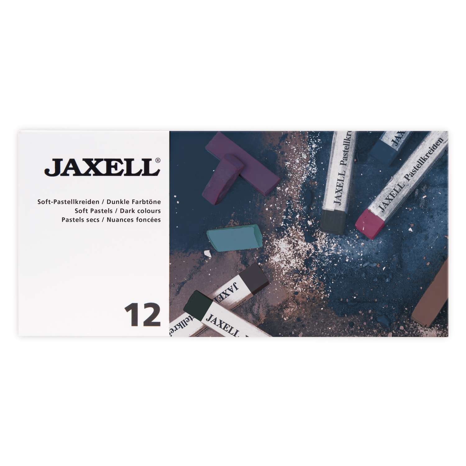 Jaxell Pastellkreiden 12 Stück – Runde Stifte Mit 0,5mm Mine, Wasserlöslich | Für Kinder & Kreative