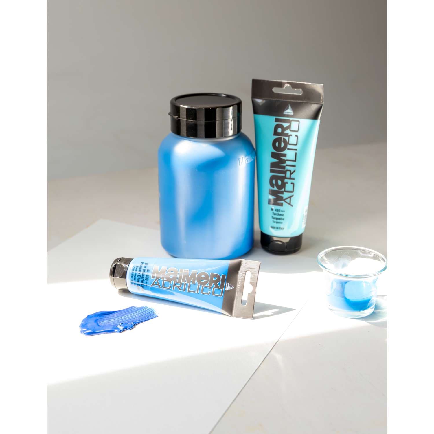 MAIMERI ACRILICO Künstleracrylfarbe – 1000 Ml, Permanentrot Hell, Lichtecht & Deckend