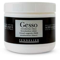 SENNELIER Schwach saugendes Gesso (weiß / 500 ml)