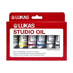 LUKAS STUDIO Feine Künstler-Ölfarbe, 6er-Set