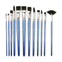 Royal & Langnickel® Black Taklon Pinselset C, 12-teilig
