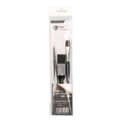 lineo Spontan Realismus Pinsel 3er-Set, Black Edition Martin Thomas, Serie 636