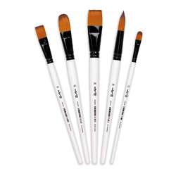 DARWI® FOR YOU Pinselset, 5 Acrylpinsel mit synthetischen Borsten (Breit)