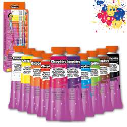 Cléopâtre Acrylfarbe Set, 10 x 10 ml Tuben