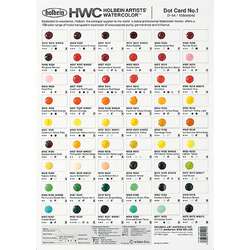 HOLBEIN Künstler-Aquarellfarbe Dot Card, Farbkarte mit 108 Farben