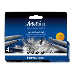 STAEDTLER® pigment arts pen Intense Black 4er-Set