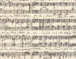 „Windhorse“ Himalaya Schmuckpapier, 50 cm x 70 cm, Musiknoten