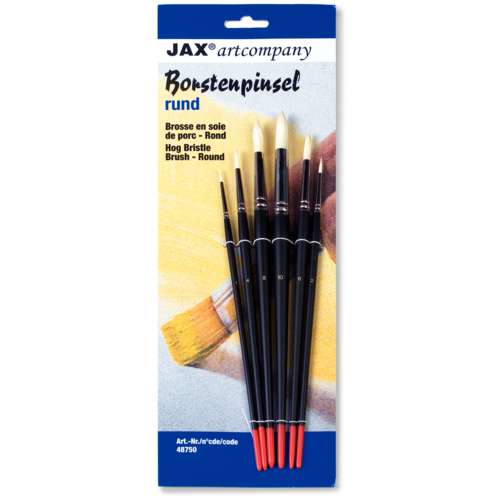 JAX® artcompany Borstenpinsel-Set, rund 