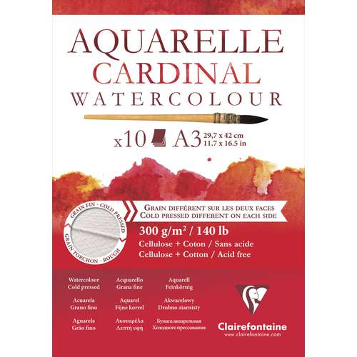 Clairefontaine Aquarellblock CARDINAL 