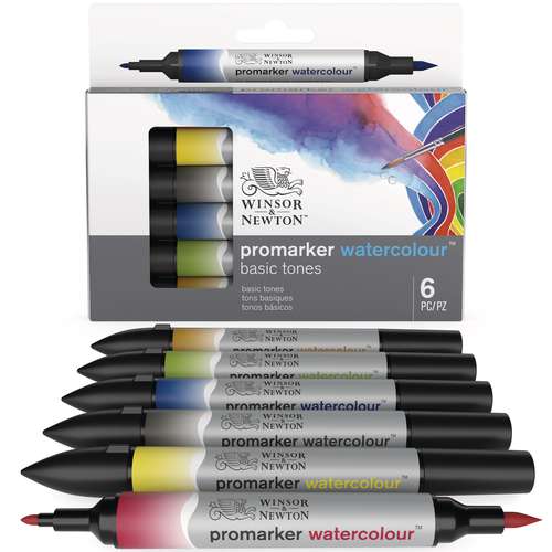 WINSOR & NEWTON™  promarker watercolour™ basic tones, Sets 