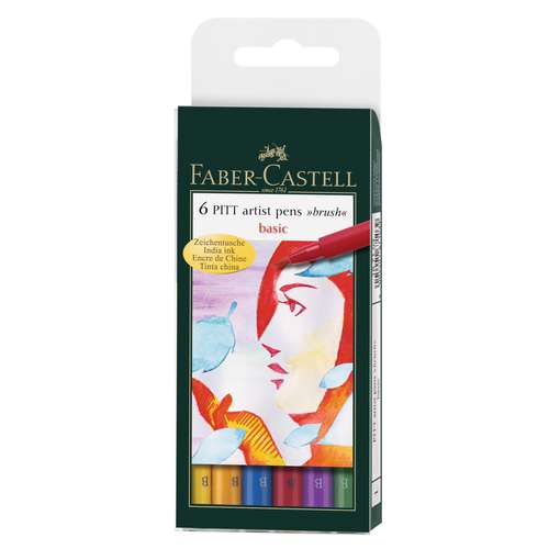 FABER-CASTELL PITT Artist Pen Brush 6er-Sets 