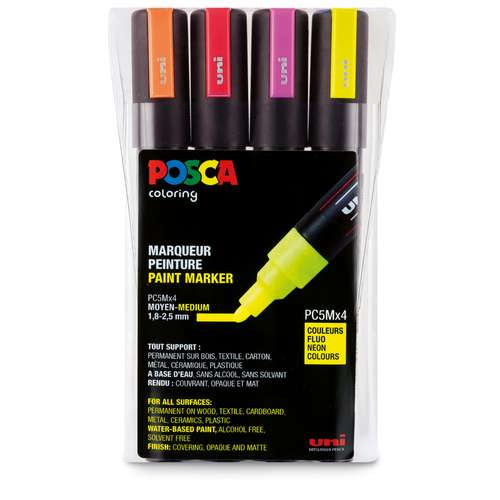 UNI POSCA Marker-Set PC-5M, Neon 