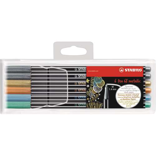 STABILO® Pen 68 metallic, 6er-Set 