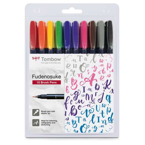 TOMBOW® Brush Pen Fudenosuke 10er-Set 