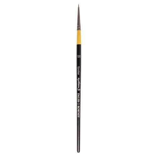 Daler-Rowney System3 Acrylpinsel Set – 3 Pinsel, Kurzer Griff, Synthetisch, Für Acrylmalerei