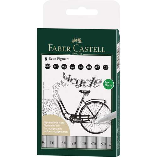 FABER-CASTELL ECCO-PIGMENT 8er Set bicycle 