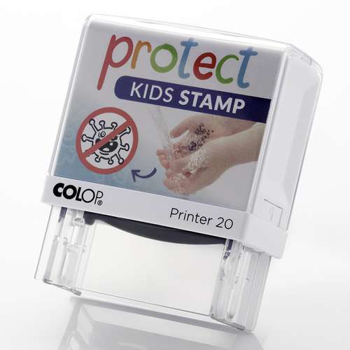 Kinder Waschstempel protect kids stamp NEU Virus Stempel 