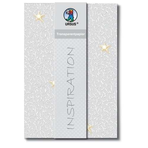 URSUS® Transparentpapier "White Line Glitter" 