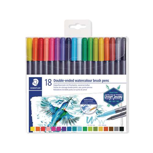 STAEDTLER® 3001 Double-ended watercolour brush pens-Sets 