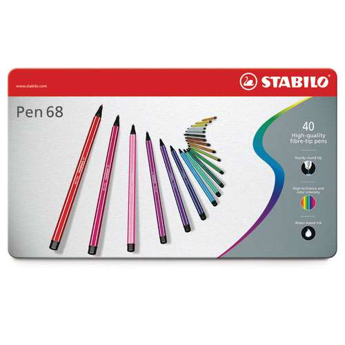 STABILO® Pen 68 Metalletuis, 40er Set 26208